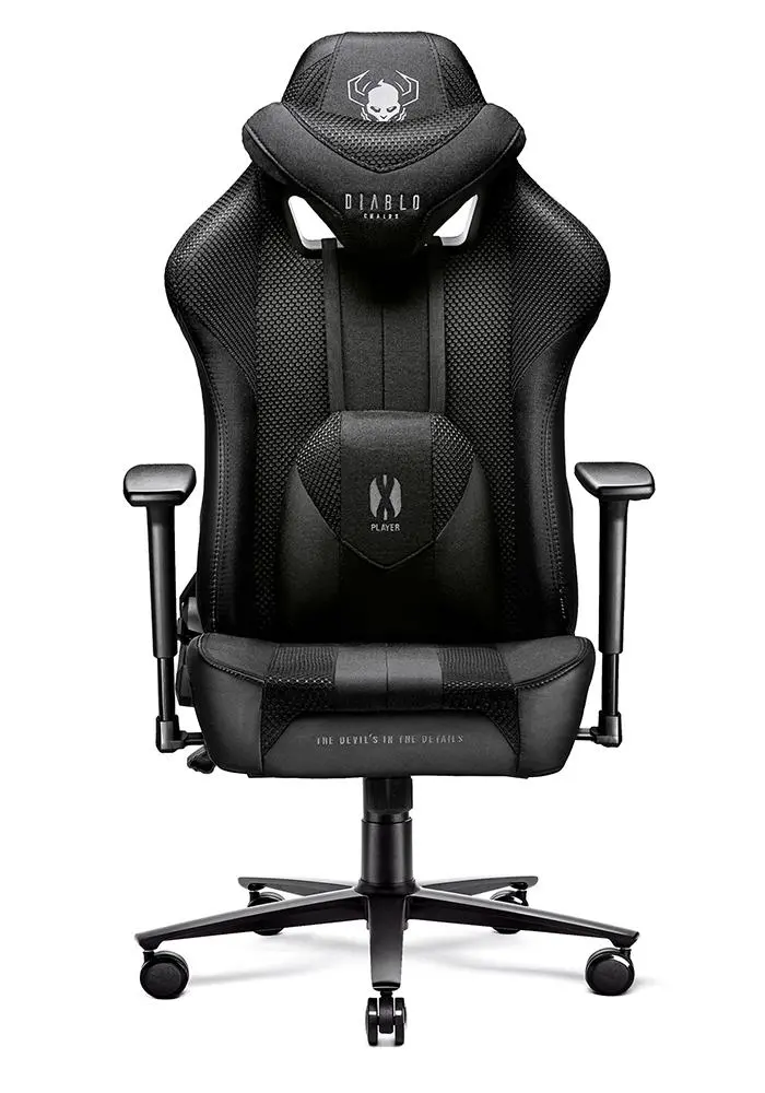 Fotel Diablo Chairs X-Player 2.0 Normal Size Gamingowy do 150kg Skóra ECO Tkanina Czarny