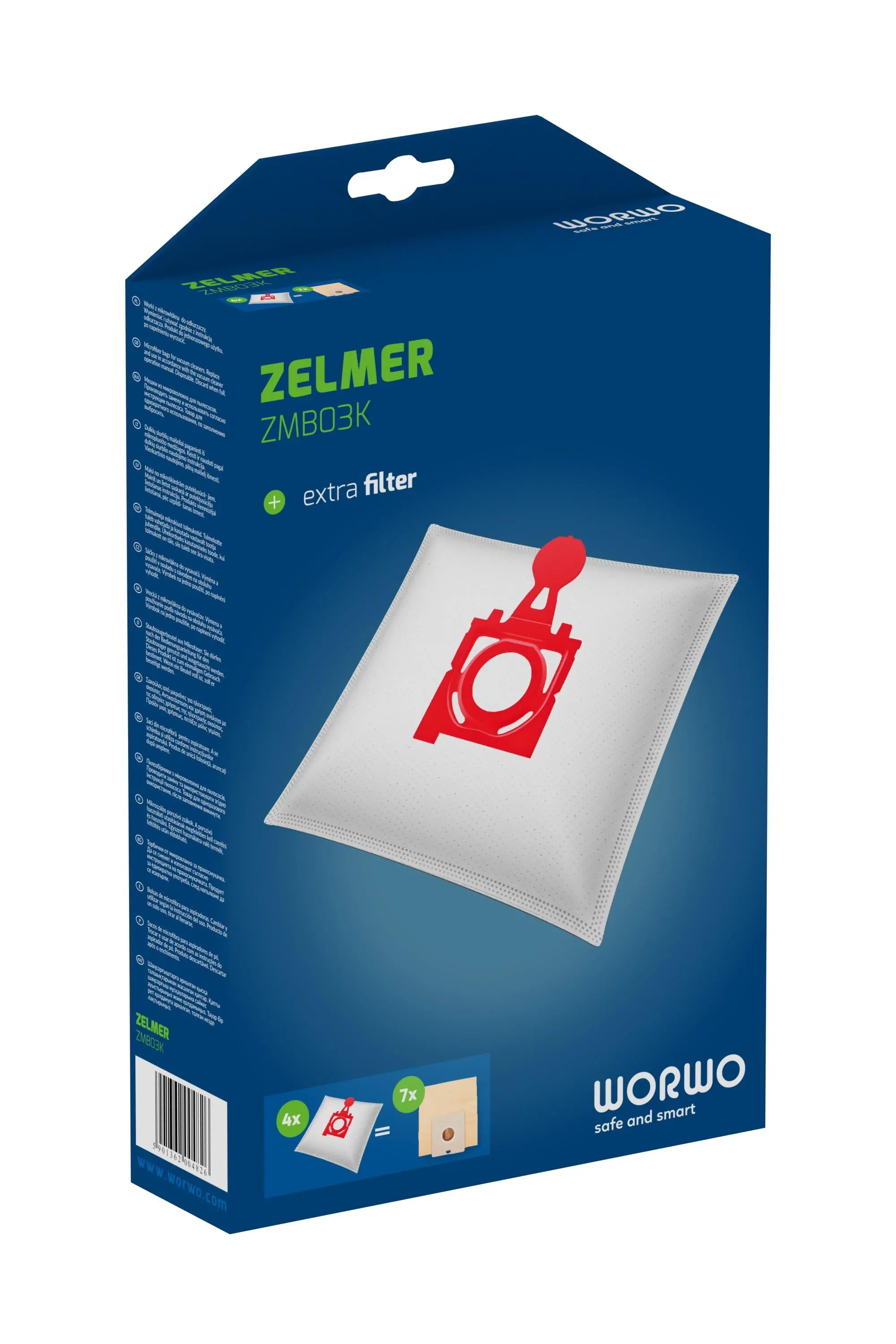 Worek do odkurzacza Worwo ZMB03K 4szt. + filtr