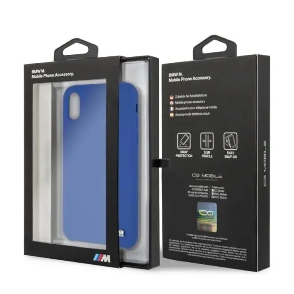 Etui BMW Silicone M Hardcase BMHCPXMSILNA do iPhone X/Xs navy
