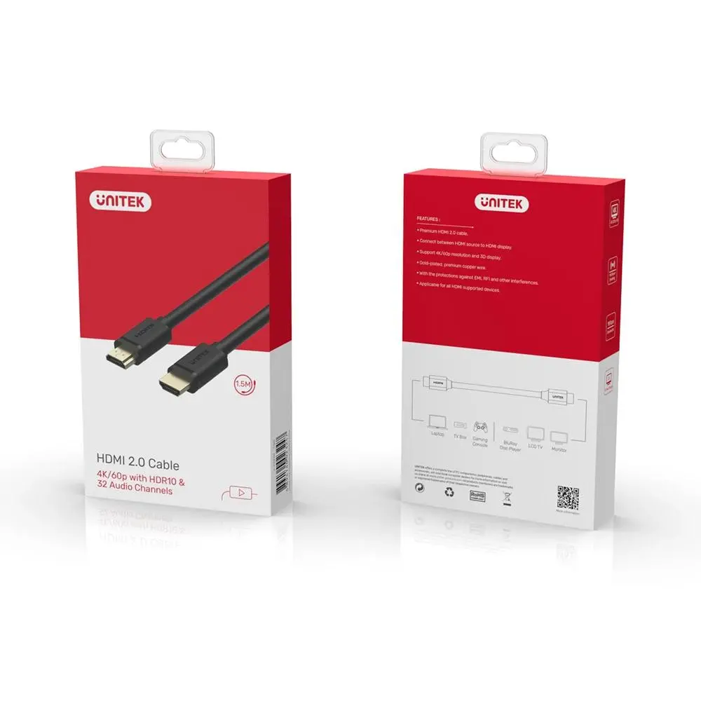 Kabel HDMI Unitek Y-C139M 3m Czarny