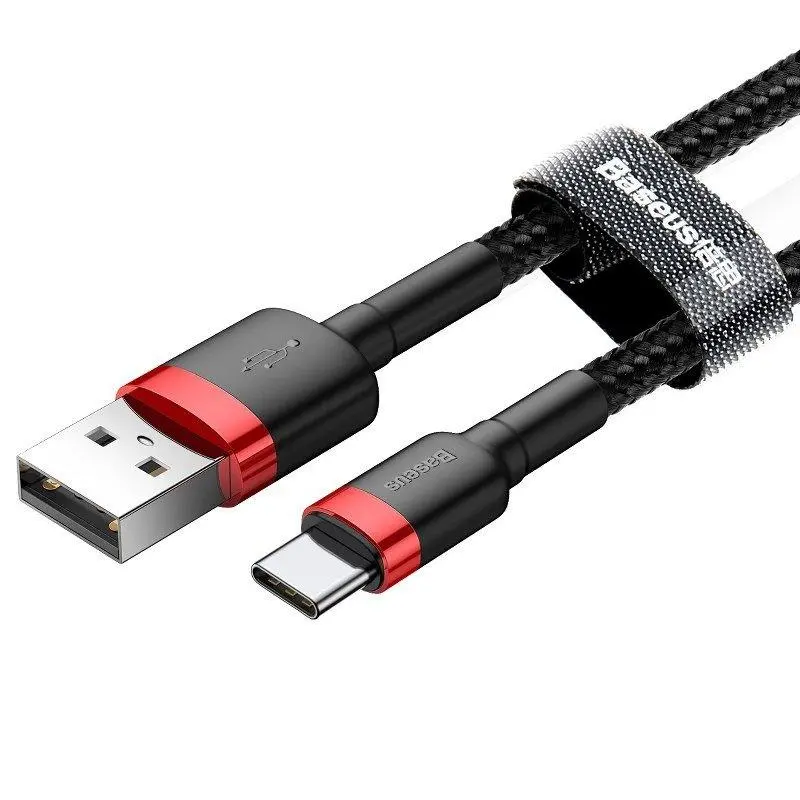 Kabel Baseus USB-C Cafule 2A 2m Czerwono-czarny