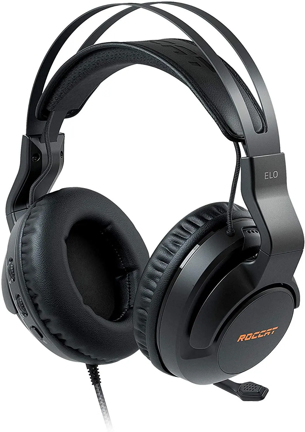 Słuchawki przewodowe z mikrofonem Roccat Elo 7.1 USB Nauszne Czarny