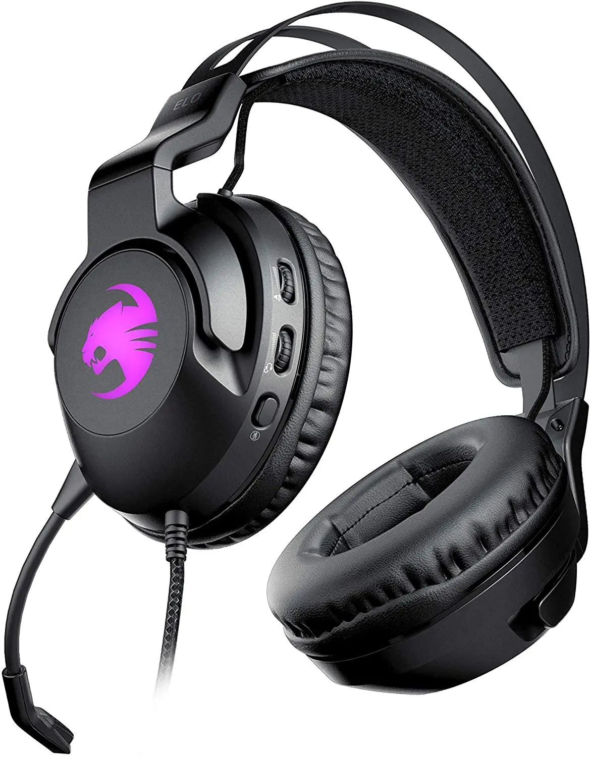 Słuchawki przewodowe z mikrofonem Roccat Elo 7.1 USB Nauszne Czarny