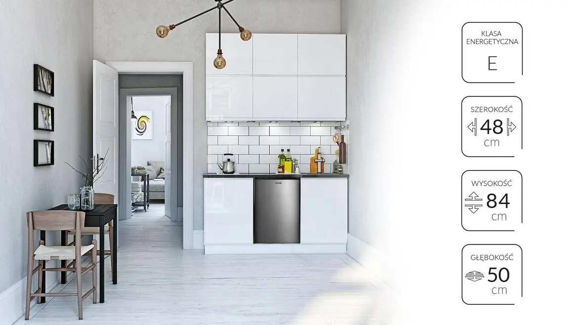 Lodówka MPM 112-CJ-16/AA 84cm Dark inox