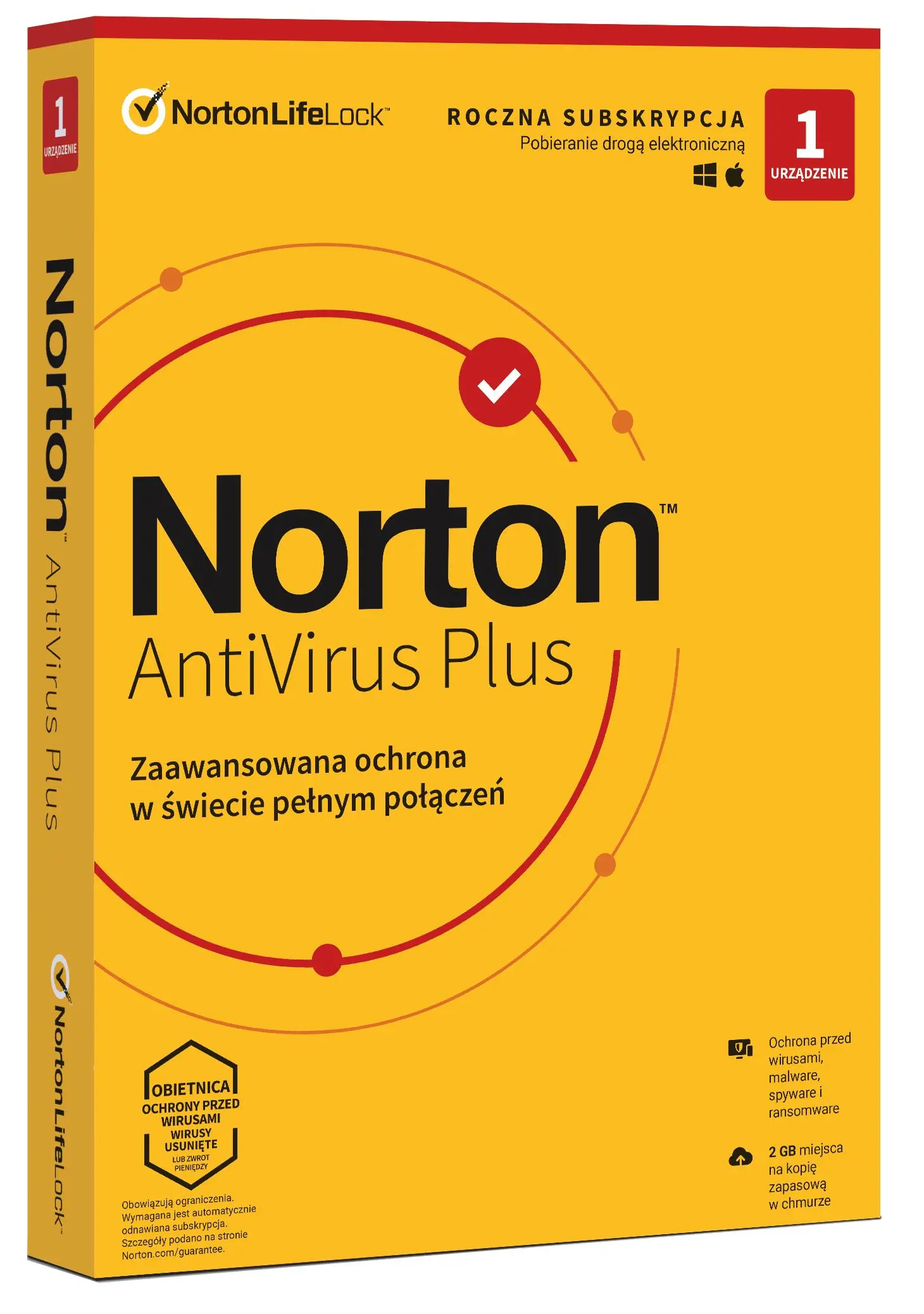 Antywirus Norton AntiVirus Plus 2GB 1 Urządzenie/1 Rok