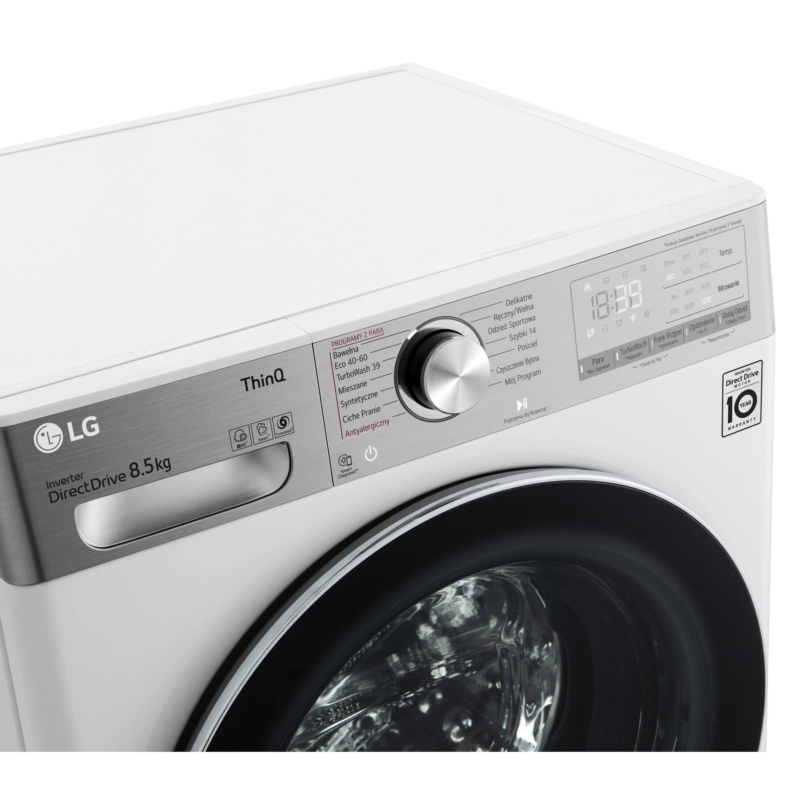 Pralka LG Vivace V900 F2WV9S8P2E Slim 8,5kg 1200obr/min Zdalne sterowanie