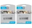 PenDrive PNY 2 x Elite Steel 64GB USB 3.1 Srebrny