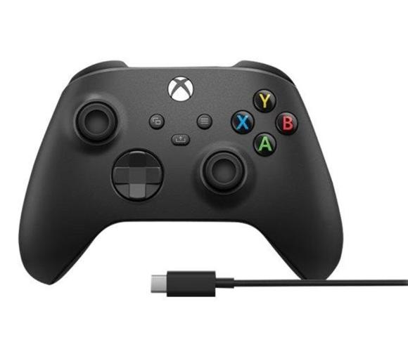 gamepad Microsoft Xbox Series Kontroler bezprzewodowy + kabel USB-C (carbon black)