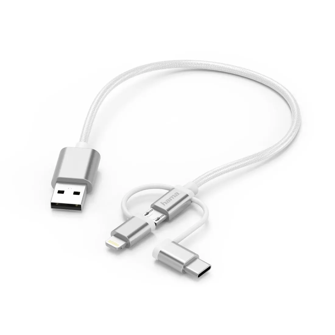 Kabel Hama 183306 3w1 0,2m Biały