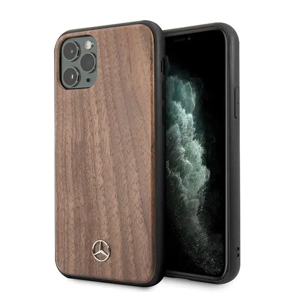 Etui Mercedes-Benz Wood Line Walnut MEHCN58VWOLB do iPhone 11 Pro