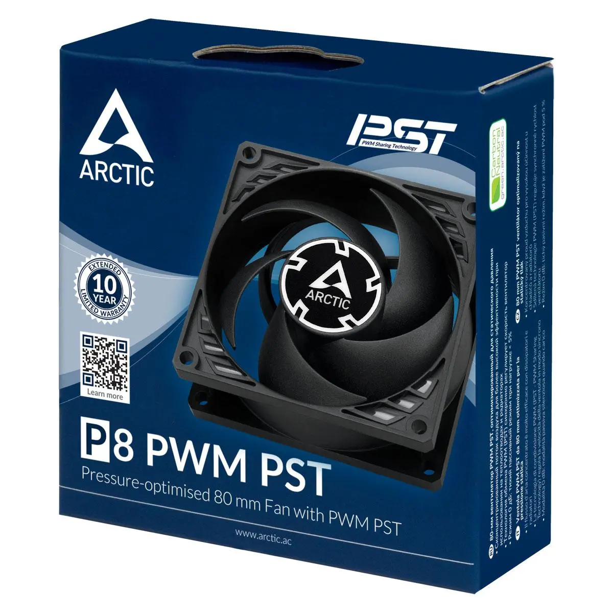 Wentylator Arctic P8 PWM PST 80mm Czarny