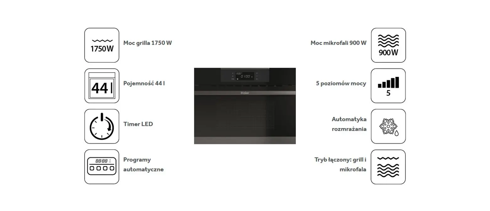 Kuchenka mikrofalowa Haier HOR45C5FT Grill