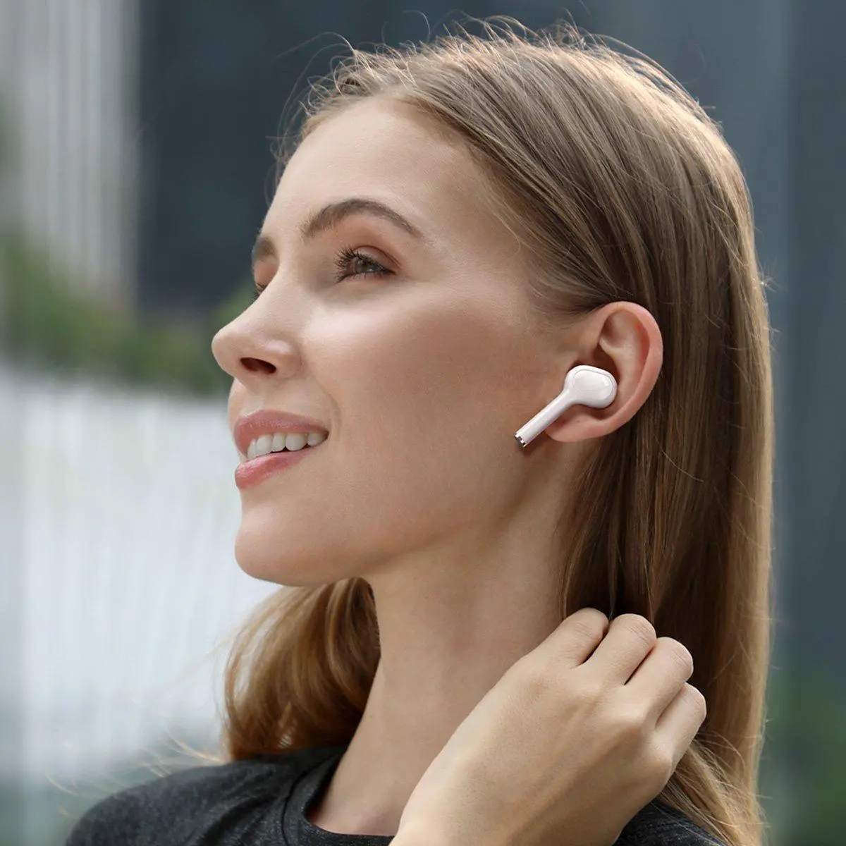 Słuchawki bezprzewodowe Baseus Encok W06 Dokanałowe Bluetooth 5.0 Biały