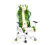 Fotel Diablo Chairs X-One 2.0 Craft Normal Size Gamingowy do 160kg Skóra ECO Tkanina Biało-zielony
