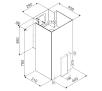 Okap VDB Cube P Glass (biały) - 40cm