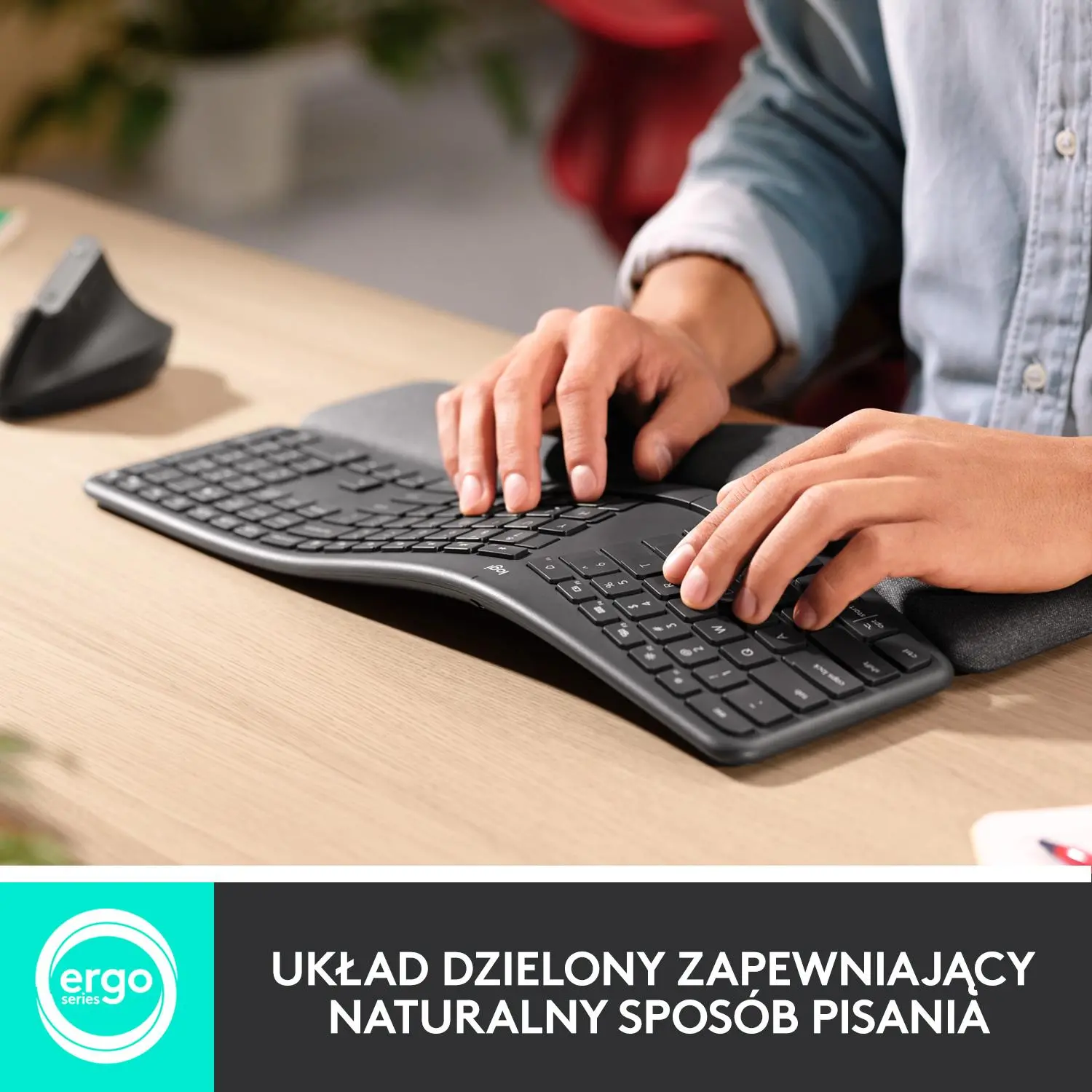 Klawiatura membranowa Logitech Ergo K860 Grafitowy