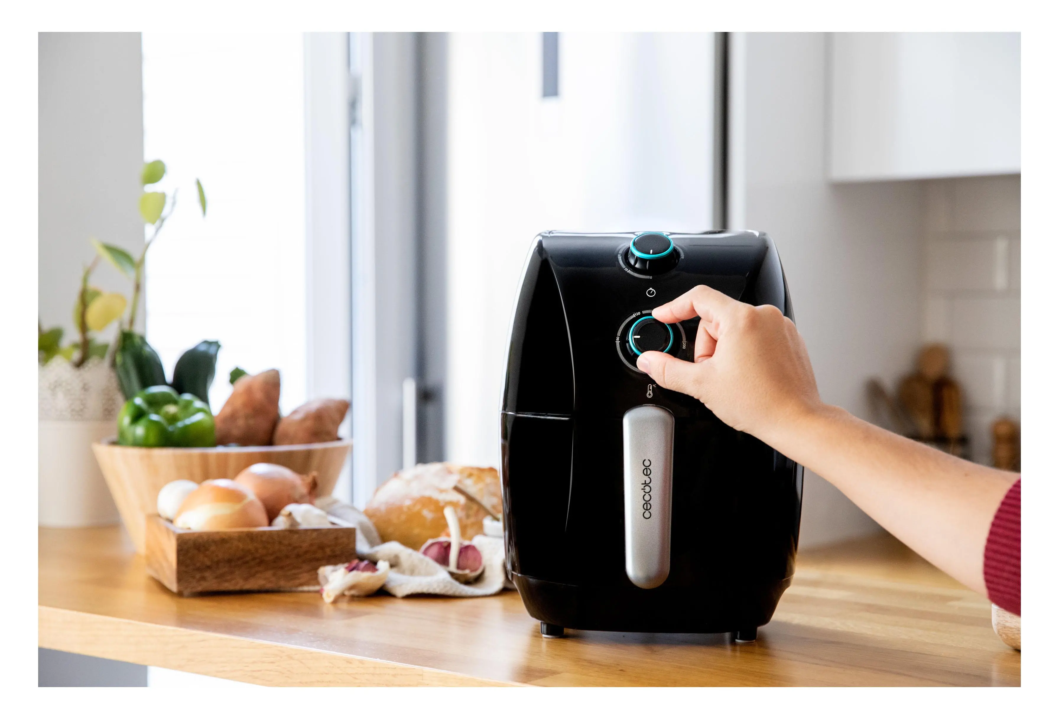 Frytkownica beztłuszczowa Cecotec Cecofry Compact Rapid Moon 900W 1,5l