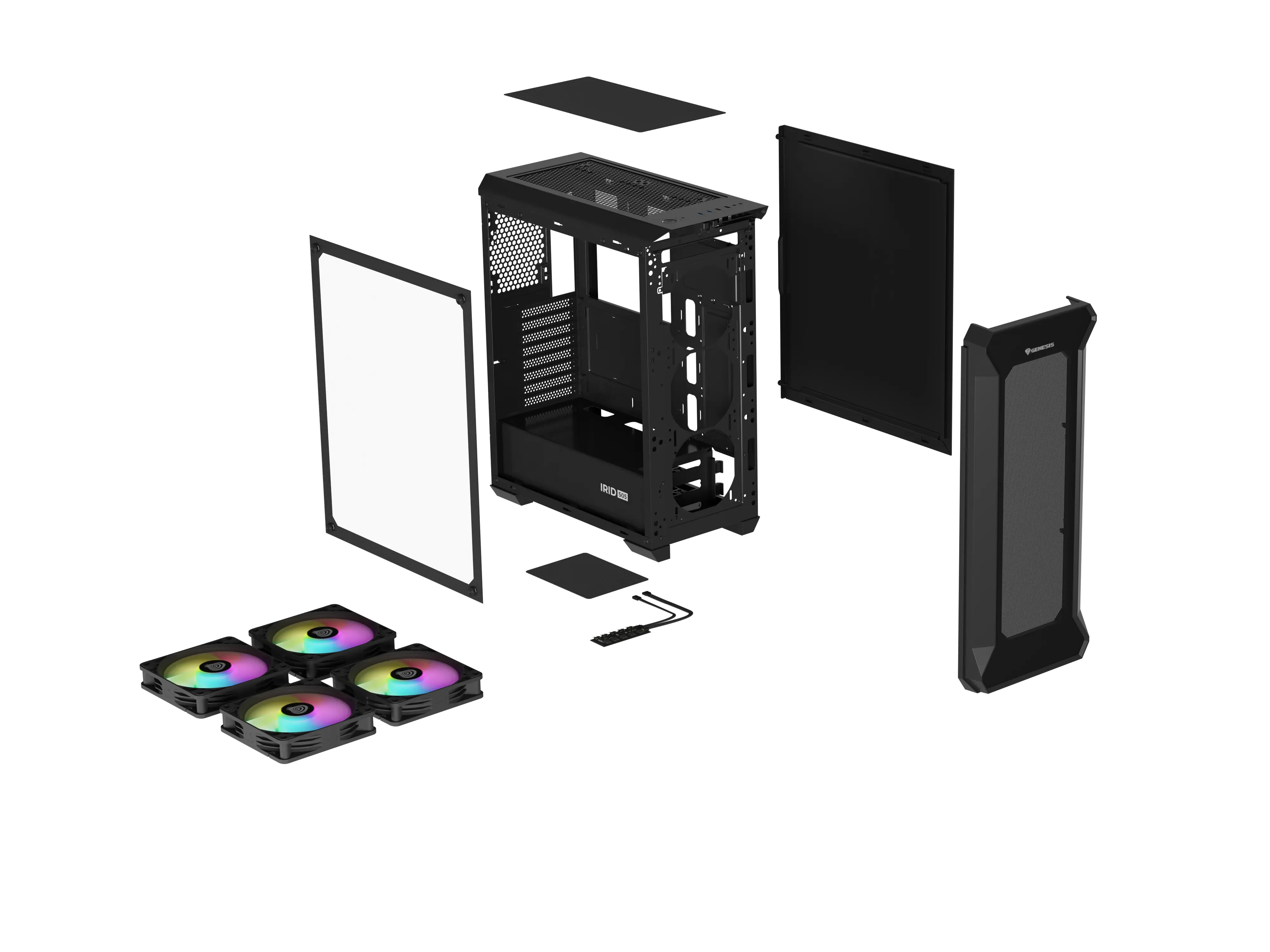 Obudowa Genesis Irid 505 V2 ARGB Czarny