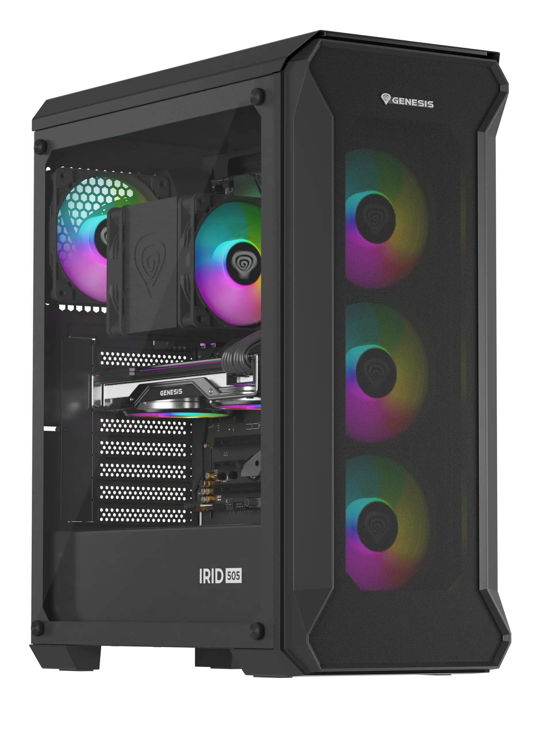 Obudowa Genesis Irid 505 V2 ARGB Czarny