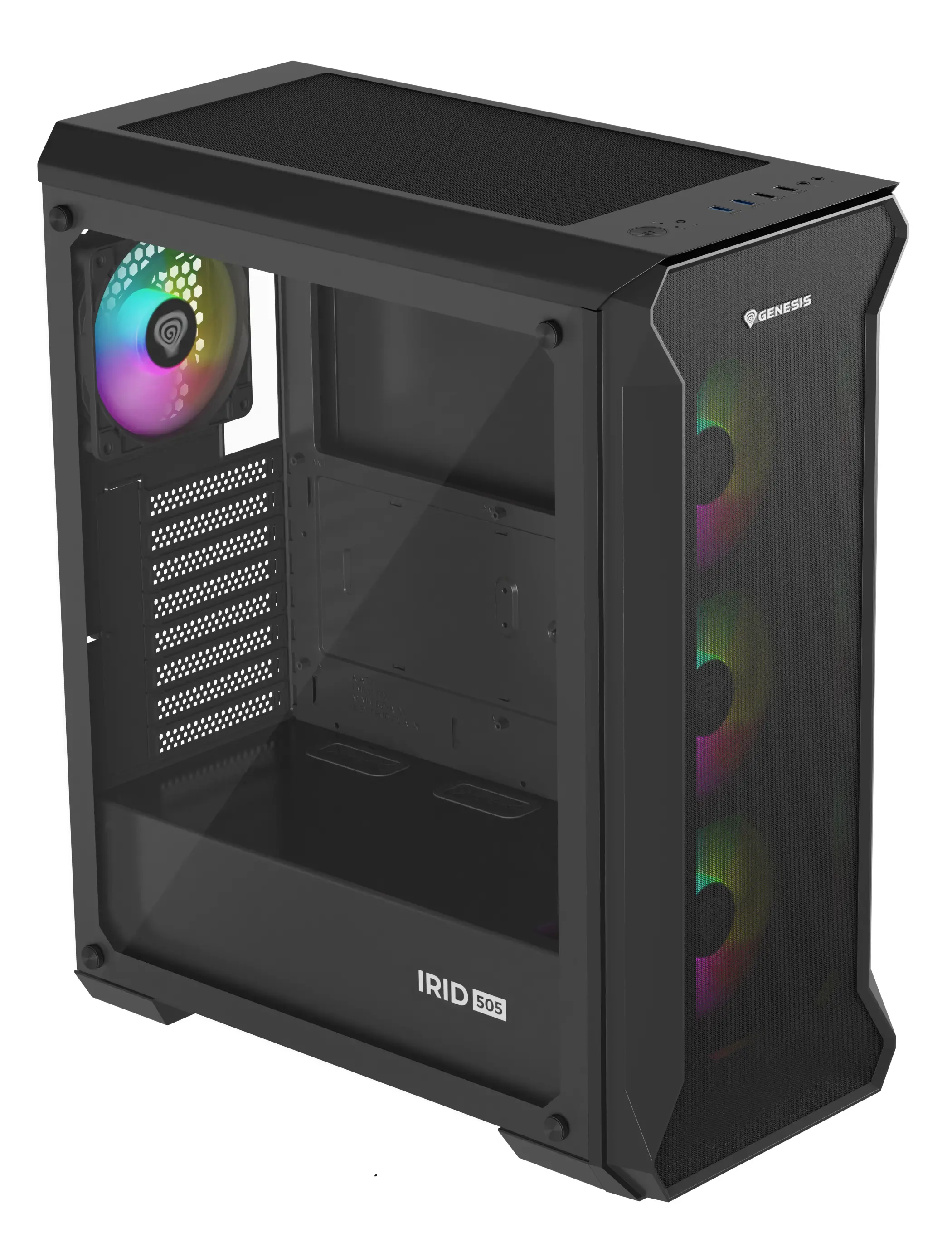 Obudowa Genesis Irid 505 V2 ARGB Czarny