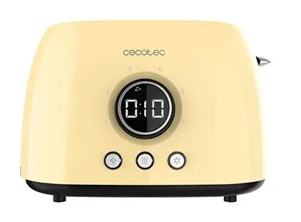 Toster Cecotec ClassicToast 8000 Ruszt do bułek Rozmrażanie 800W Żółty
