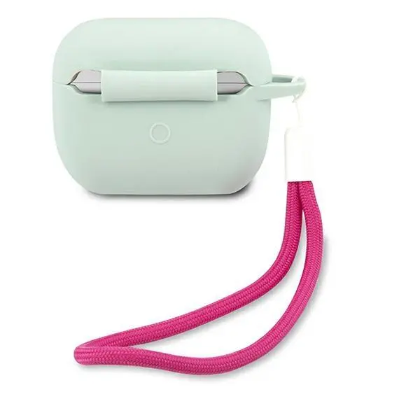 Etui na słuchawki Guess GUACAPLSVSBF Vintage AirPods Pro Niebieski/Fuksja