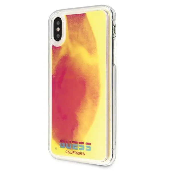 Etui Guess California Glow in the dark GUHCPXGLCPI do iPhone X/Xs Różowy