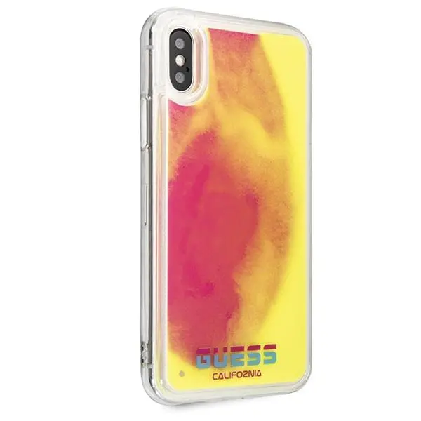 Etui Guess California Glow in the dark GUHCPXGLCPI do iPhone X/Xs Różowy