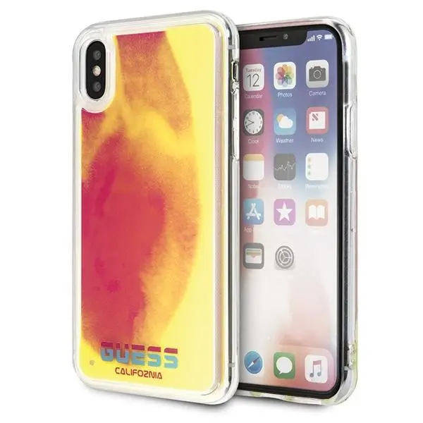 Etui Guess California Glow in the dark GUHCPXGLCPI do iPhone X/Xs Różowy