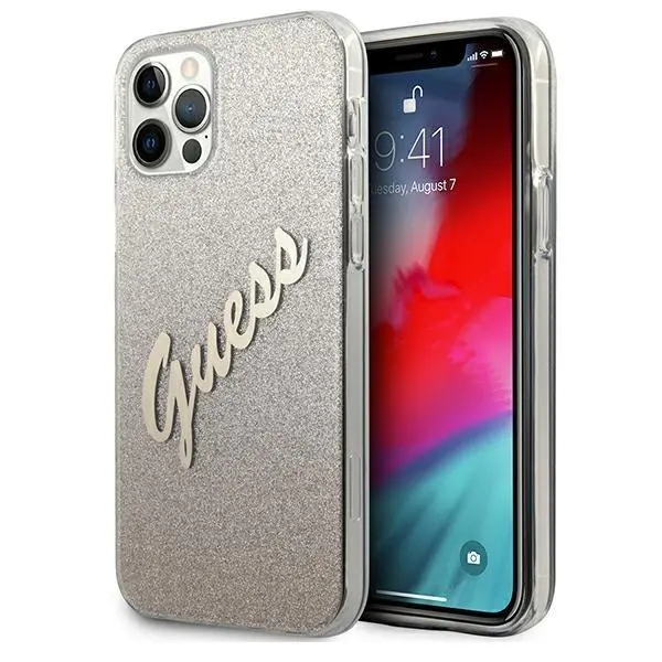 Etui Guess Glitter Gradient Script GUHCP12MPCUGLSGO do iPhone 12/12 Pro
