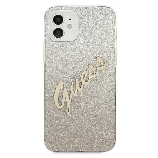 Etui Guess Glitter Gradient GUHCP12SPCUGLSGO do iPhone 12 mini Złoty