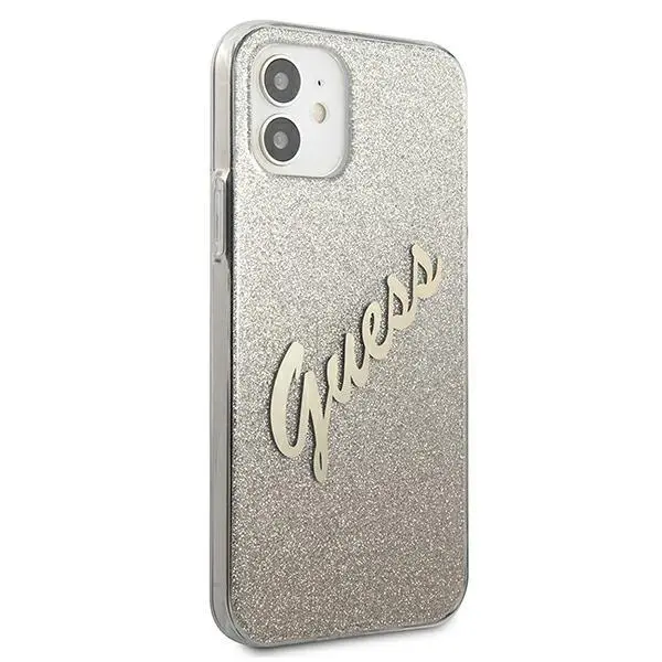 Etui Guess Glitter Gradient GUHCP12SPCUGLSGO do iPhone 12 mini Złoty