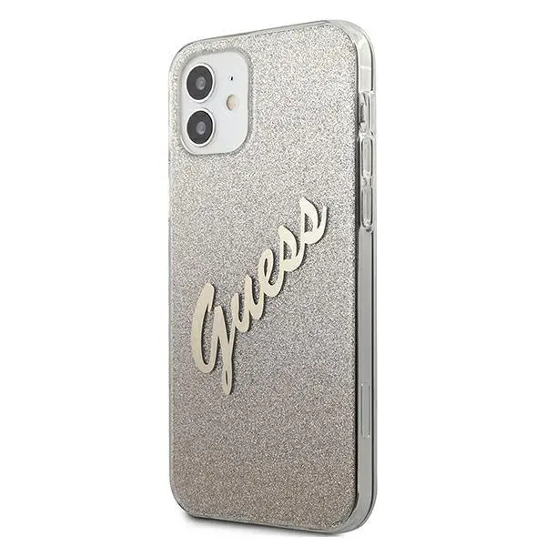 Etui Guess Glitter Gradient GUHCP12SPCUGLSGO do iPhone 12 mini Złoty