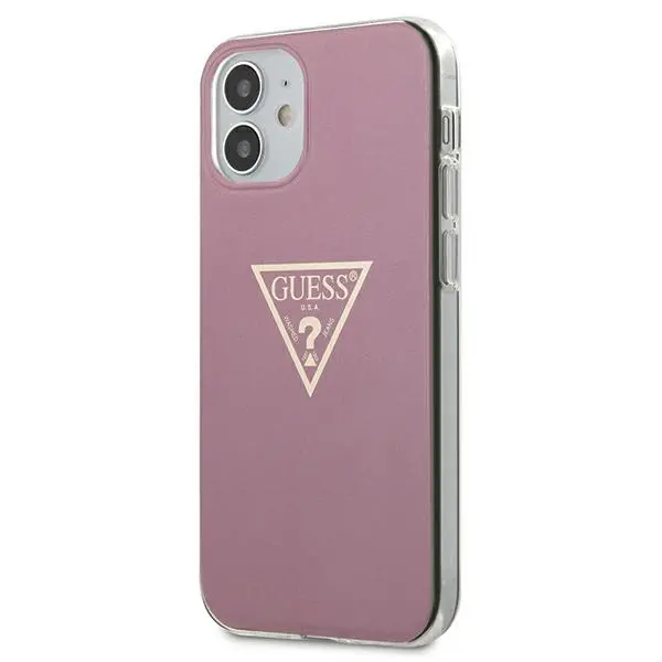 Etui Guess Metallic GUHCP12SPCUMPTPI do iPhone 12 mini Różowy