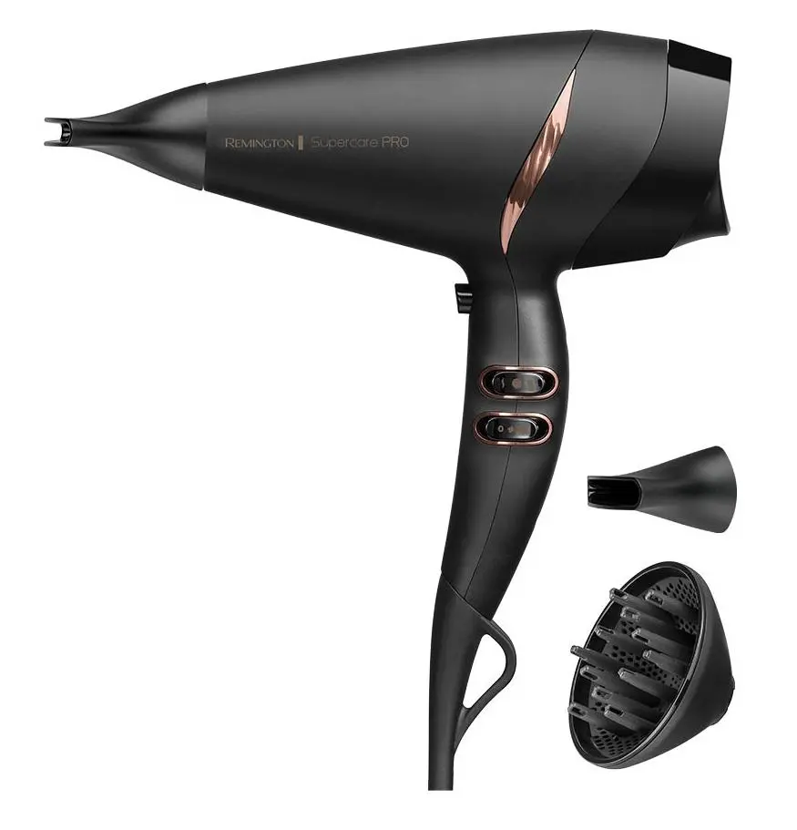 Suszarka do włosów Remington Supercare Pro AC7200 Jonizacja Dyfuzor Zimny nawiew 2200W 2 prędkości 3 temperatury