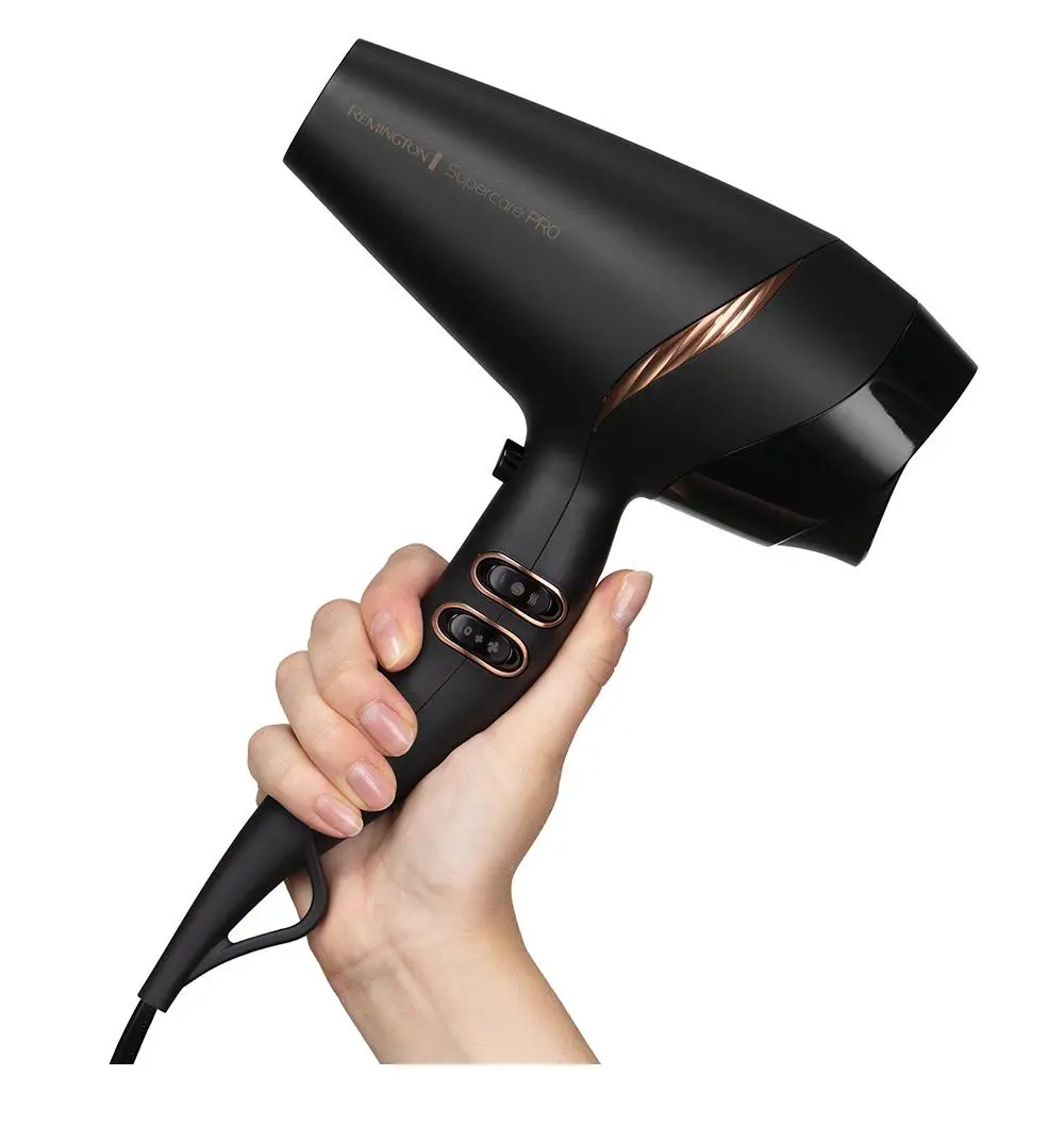 Suszarka do włosów Remington Supercare Pro AC7200 Jonizacja Dyfuzor Zimny nawiew 2200W 2 prędkości 3 temperatury