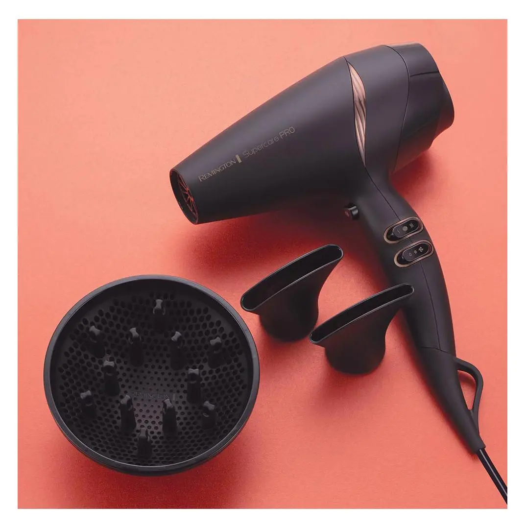 Suszarka do włosów Remington Supercare Pro AC7200 Jonizacja Dyfuzor Zimny nawiew 2200W 2 prędkości 3 temperatury