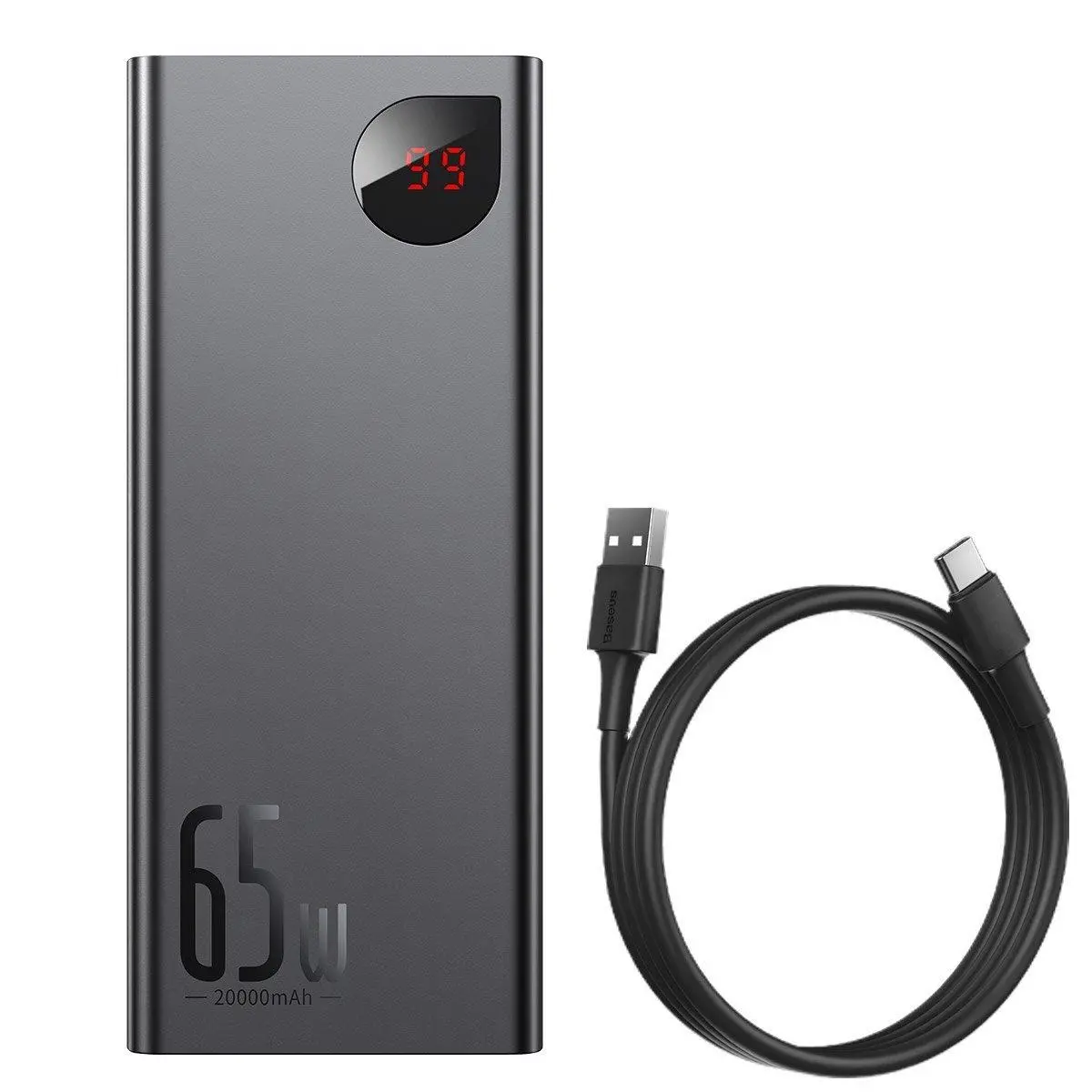 Powerbank Baseus PPIMDA-D01 Adaman 20000mAh metalowy 65W Czarny