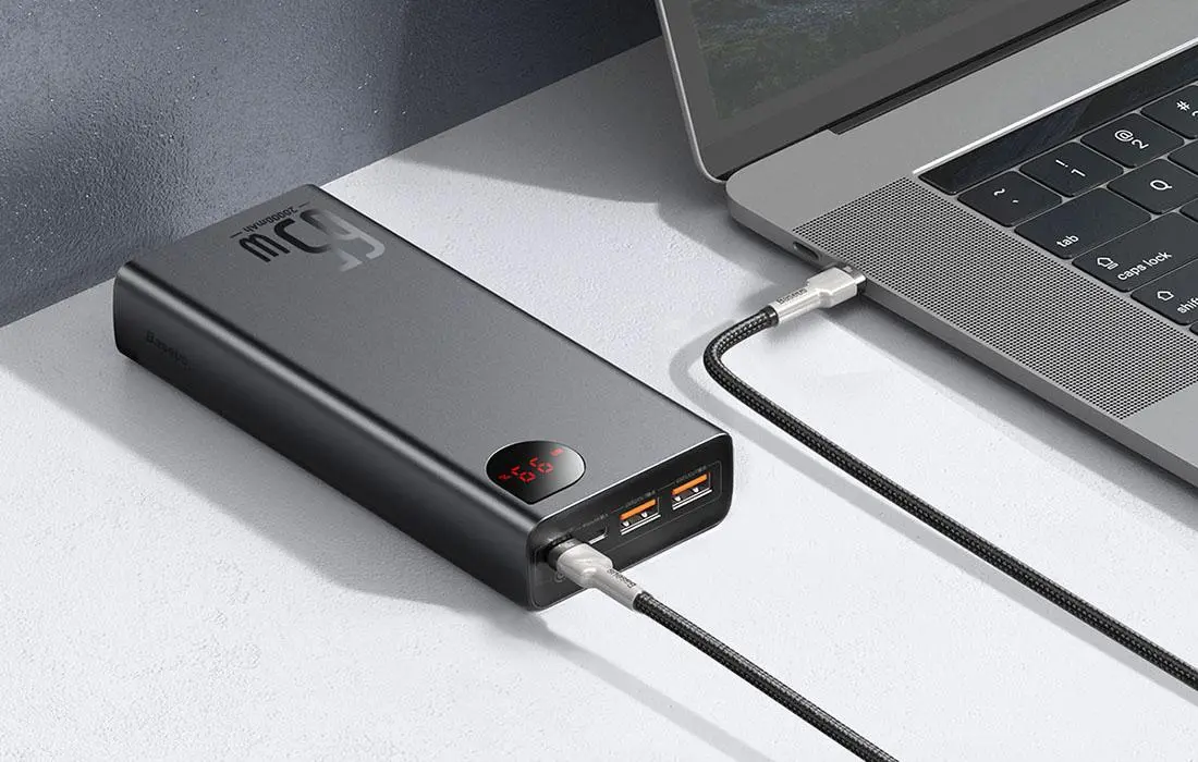 Powerbank Baseus PPIMDA-D01 Adaman 20000mAh metalowy 65W Czarny