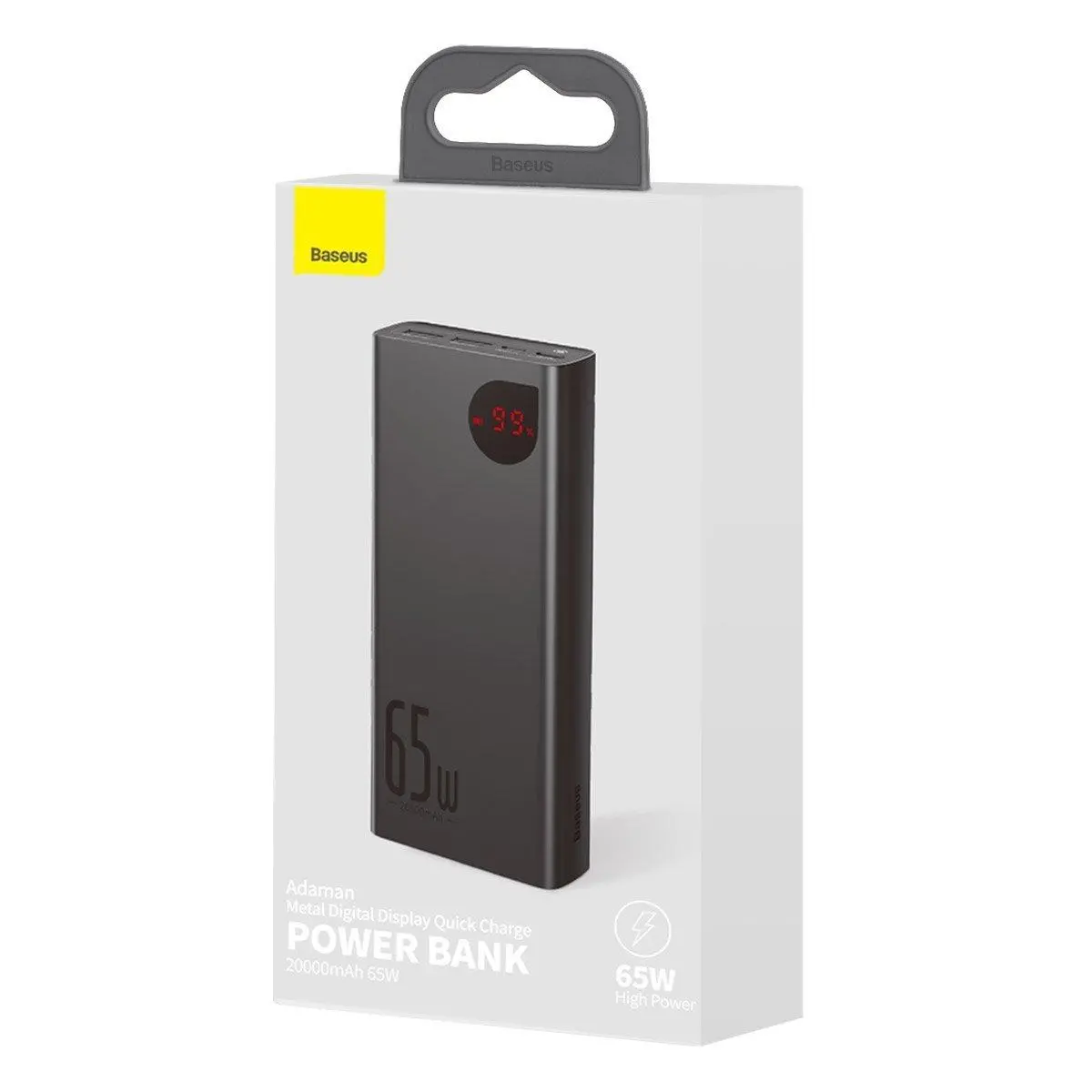 Powerbank Baseus PPIMDA-D01 Adaman 20000mAh metalowy 65W Czarny