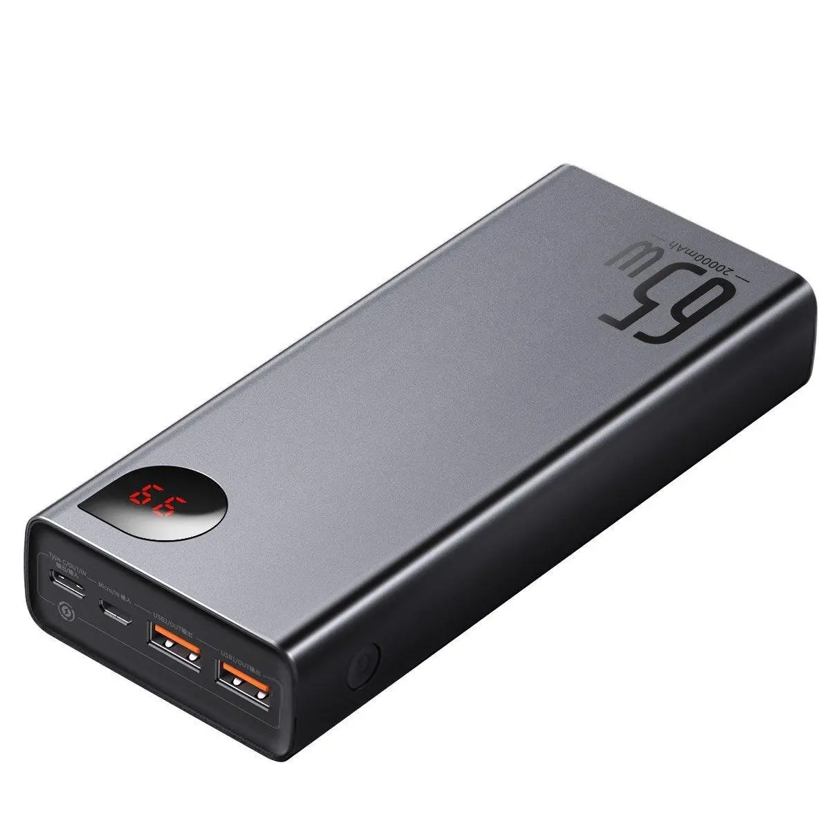 Powerbank Baseus PPIMDA-D01 Adaman 20000mAh metalowy 65W Czarny