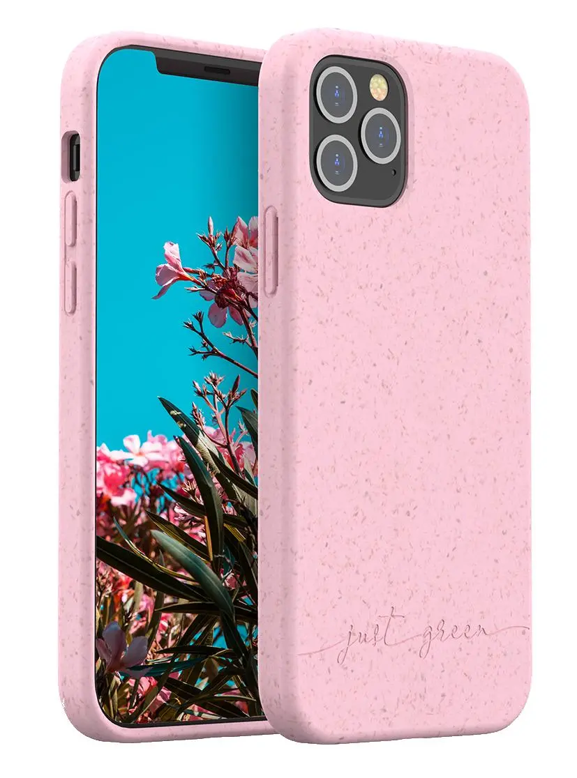 Etui Just Green Biodegradable Case do iPhone 12/12 Pro Różowy