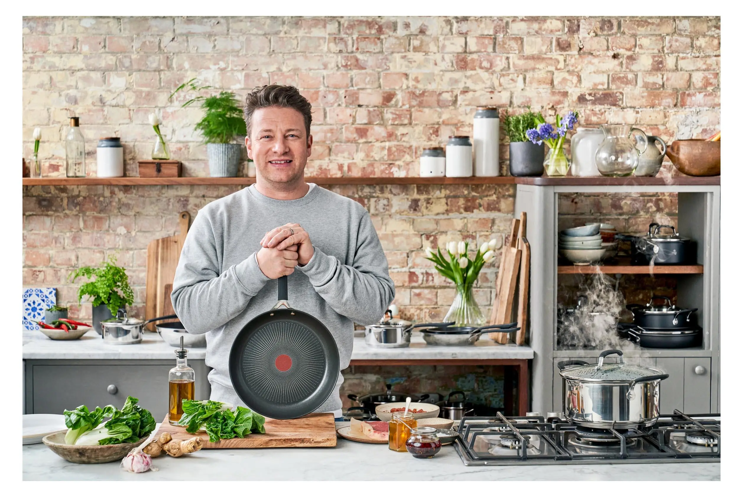 Patelnia Tefal Jamie Oliver Quick & Easy E3030474 Indukcja Tytanowa 24cm