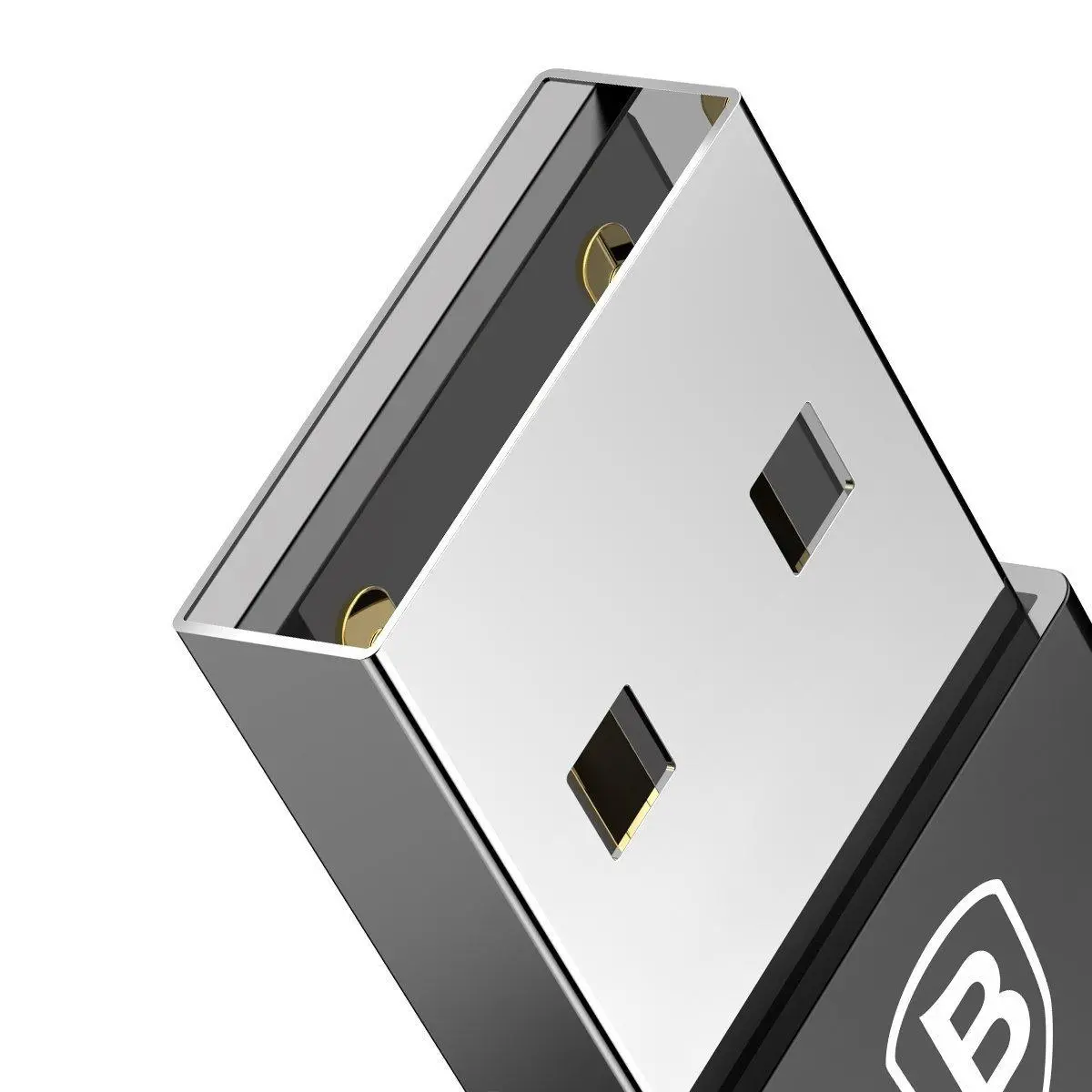 Adapter Baseus CATJQ-A01 Exquisite USB do USB-C 2,4A Czarny