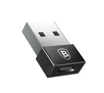 Adapter Baseus CATJQ-A01 Exquisite USB do USB-C 2,4A Czarny