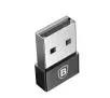 Adapter Baseus CATJQ-A01 Exquisite USB do USB-C 2,4A Czarny