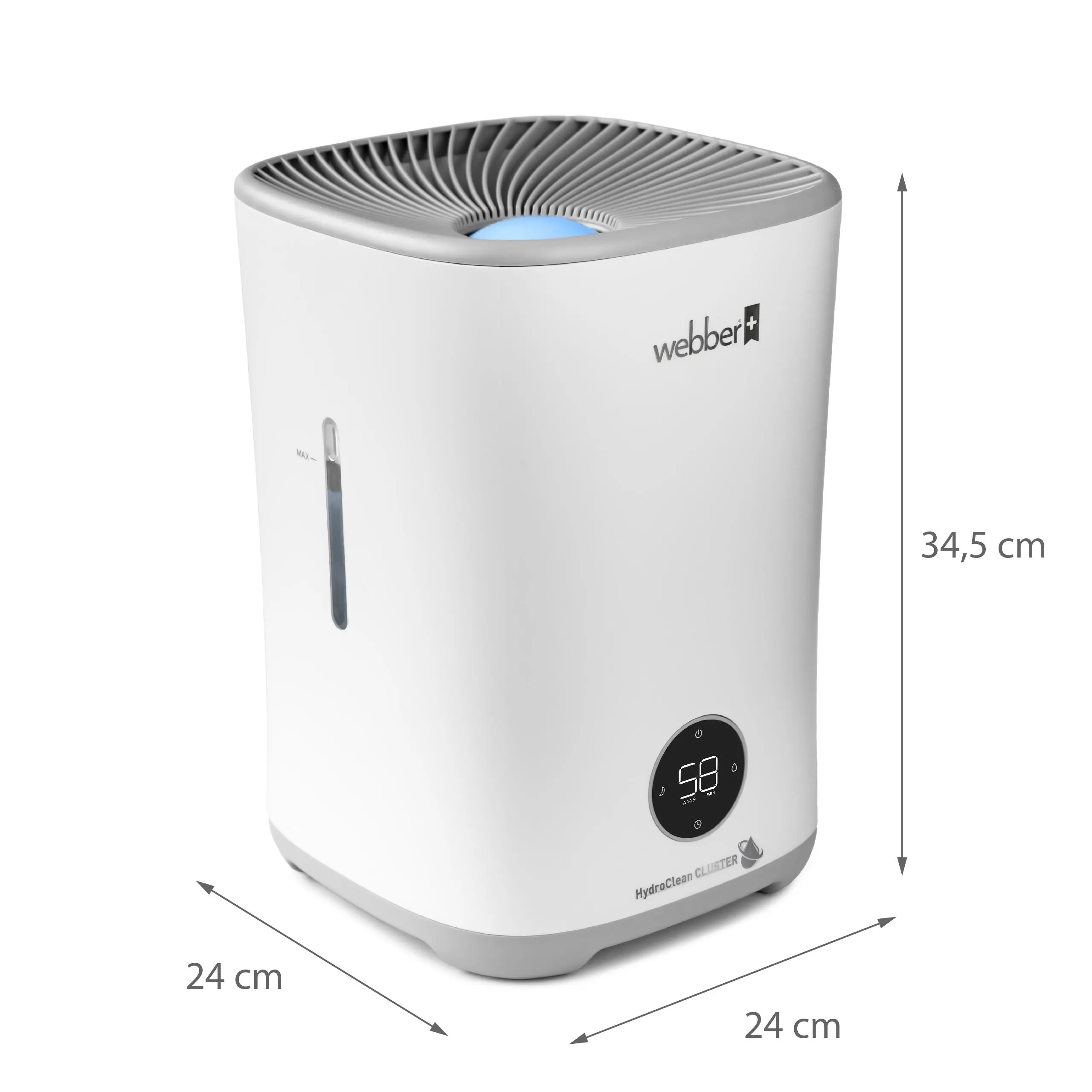 Oczyszczacz i nawilżacz powietrza 2w1 Webber HH3002 Higrostat 3l Jonizacja 30m2