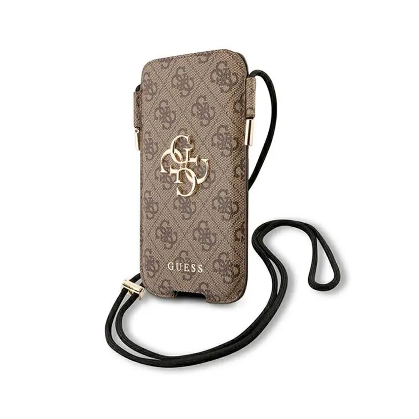 Etui Guess 4G Big Metal Logo Pouch GUHCP12L4GPSBR do iPhone 12 Pro Max Brązowy