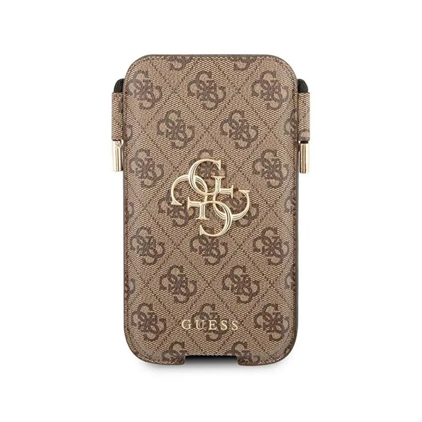 Etui Guess 4G Big Metal Logo Pouch GUHCP12L4GPSBR do iPhone 12 Pro Max Brązowy