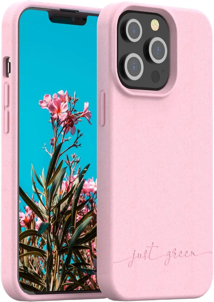 Etui Just Green Biodegradable Case do iPhone 13 Pro Różowy